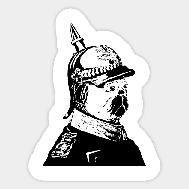 The emperor Pug Sticker by gui